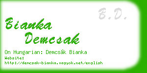 bianka demcsak business card